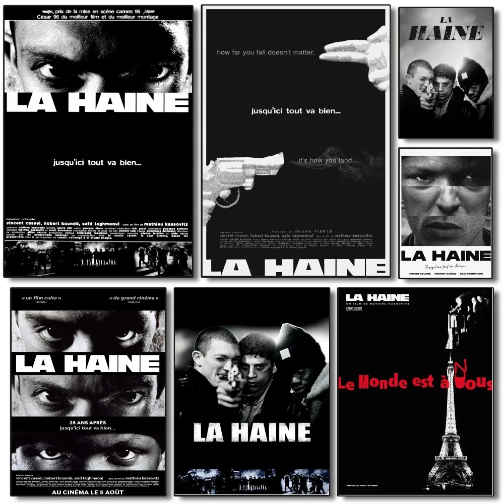 1pc la haine Poster Papier druck nach Hause Wohnzimmer Schlafzimmer Eingang Bar Restaurant Café Kunst Malerei Dekoration Image