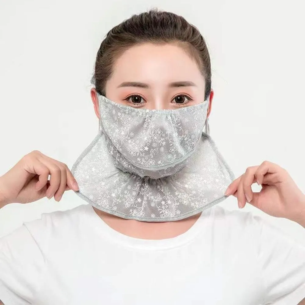 Hängende Ohr spitze Sonnenschutz maske atmungsaktiver Anti-UV-Gesichts schutz Schal Sommer ausflug Fahrrads chals staub dichter Schleier Image