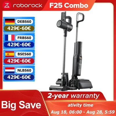 Roborock F25 Combo 5-in-1 Akku-Nass- und Trockensauger, 200.000 Pa Saugleistung, automatische Reinigung von Warmwasser und 90 ° Heißlufttrocknung Image