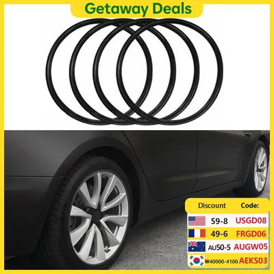4PCS Automotive Alloy Wheel Protector Ring Anti-Scratch HubCap Patch R15 R16 R17 R18 R19 R20 R21 R22 Full Rim Cover Accessories
