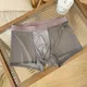 Intimo da uomo in seta di ghiaccio Pantaloncini boxer trasparenti senza cuciture Mutandine traspiranti ultrasottili sexy Mutande da uomo con custodia a U ad asciugatura rapida