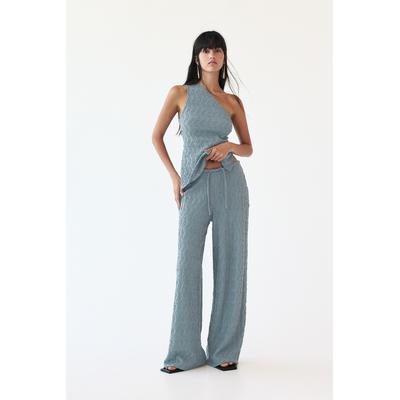 Textured Loose-Fitting Trousers