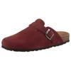 Clog ANISTON SHOES, Damen, Gr. 38, rot (bordeaux), Veloursleder, unifarben, klassisch, Schuhe, Hausschuh, Sommerschuh, mit ergonomischem Fußbett - NEUE KOLLEKTION