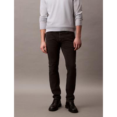 Slim-fit-Jeans CALVIN KLEIN JEANS "SLIM JEAN REGEN", Herren, Gr. 36, Länge 34, ck essential schwarz, Denim/Jeans, Obermaterial: 98% Baumwolle, 2% Elasthan, unifarben, casual, slim fit lang, Jeans, Mit Gürtelschlaufen Image
