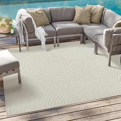 Teppich SANAT "Berlin", beige (natur), B:60cm H:6mm L:110cm, Kunstfaser, Teppiche, In -und Outdoor geeignet, Außenbereich, Terrasse, Balkon, auch Läufer Image