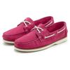 Bootsschuh ELBSAND, Damen, Gr. 43, pink, Obermaterial: 100% Rindsleder. Futter: 100% Rindsleder. Decksohle: 100% Lederimitat. Laufsohle: 100% Synthetik, unifarben, kontrastfarbene Details, klassisch, Schuhe, Slipper, Halbschuh, aus Leder