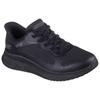 Slip-On Sneaker SKECHERS "BOBS SQUAD 4", Damen, Gr. 39, schwarz (schwarz uni), Mesh, Synthetik, unifarben, sportlich, Schuhe, Slipper, Freizeitschuh, Halbschuh mit Memory Foam