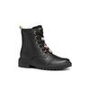Schnürboots GEOX "J CASEY GIRL", Kinder, Gr. 31, schwarz, Synthetik, modisch, Schuhe, Stiefel, Biker Boots mit Blockabsatz