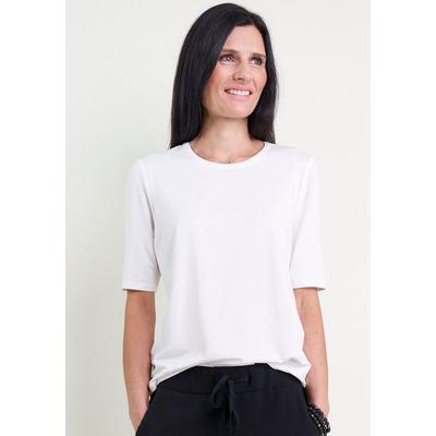 T-Shirt SEIDEL MODEN Gr. 52, weiß (sanftes weiß), Shirts, Damen, 52, Jersey, Obermaterial: 96% Viskose, 4% Elasthan, unifarben, MADE IN GERMANY Image