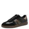 Sneaker TAMARIS, Damen, Gr. 41, schwarz (schwarz kombiniert), Leder, Textil, Lederimitat, Glitzer, Reptilienprägung, sportlich, Schuhe, Freizeitschuh, Halbschuh, Schnürer mit gepolstertem Schaftrand