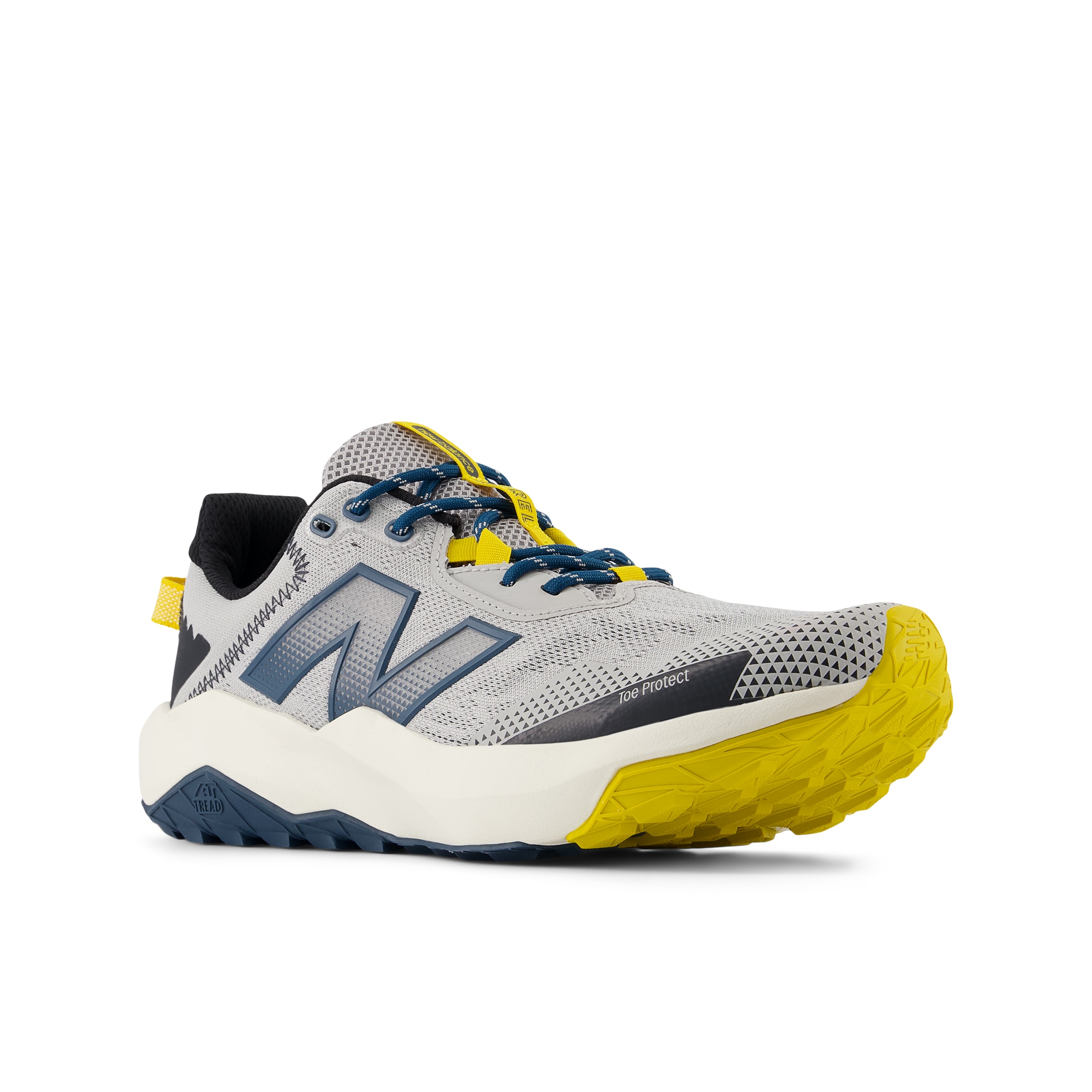 Laufschuh NEW BALANCE "DYNASOFT NITREL V6", Damen, Gr. 43, raincloud, de, Synthetik, Textil, Schuhe Laufschuh, Trailrunning-Schuhe