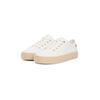 Plateausneaker TOMMY HILFIGER "VULC ESPADRILLE SNEAKER", Damen, Gr. 38, weiß, Baumwolle, casual, Schuhe, Freizeitschuh, Halbschuh, Schnürer mit bastbezogenem Plateau