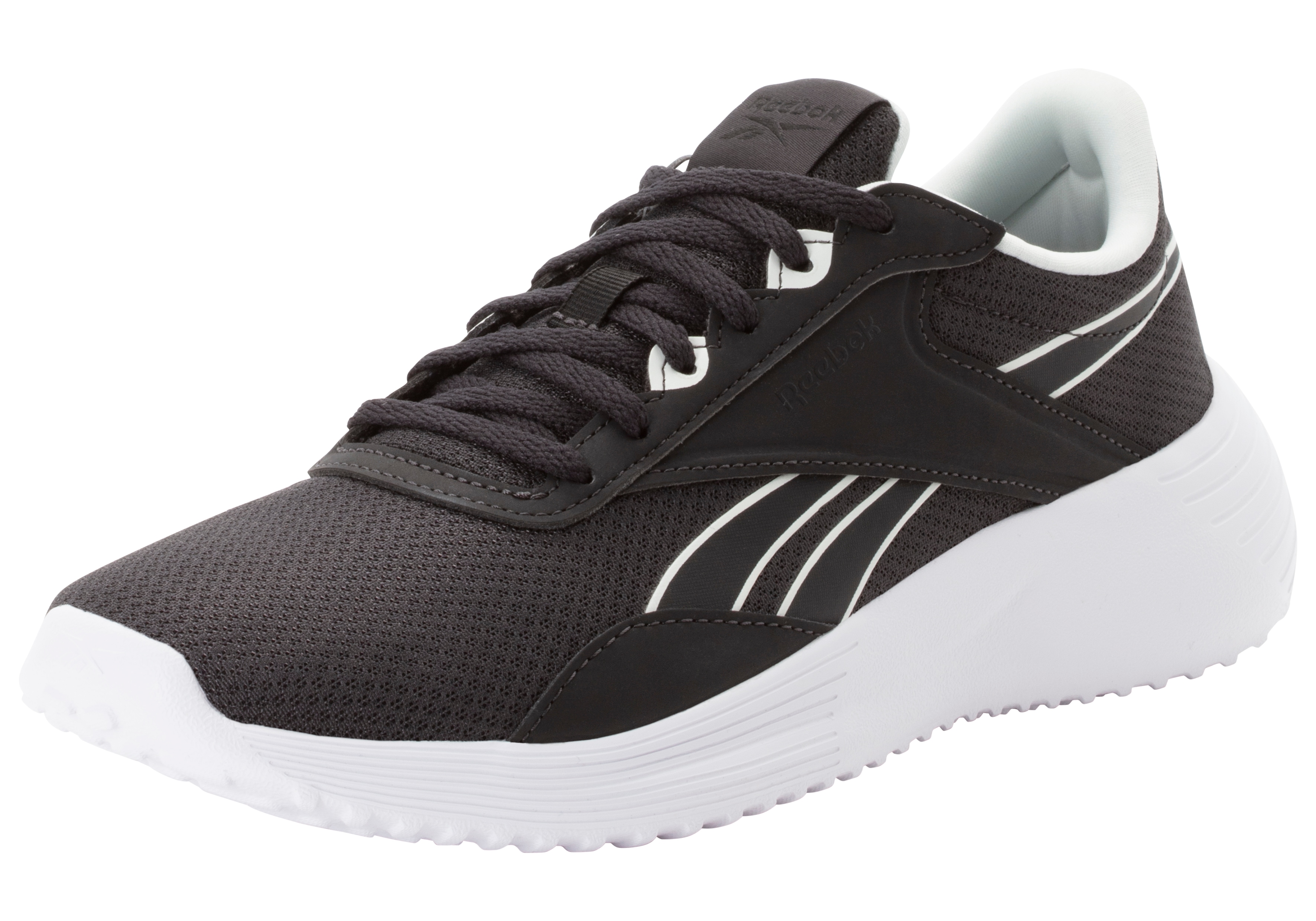 Laufschuh REEBOK "REEBOK LITE 4", Gr. 37,5, washed schwarz, barey grau, schwarz, Synthetik, Textil, Schuhe