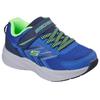 Sneaker SKECHERS "MICROSPEC TREAD", Kinder, Gr. 36, blau (blau, navy), Lederimitat, Textil, kontrastfarbene Details, sportlich, Schuhe, Freizeitschuh mit Klettverschluss, Größenschablone zum Download