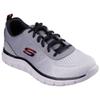 Sneaker SKECHERS "TRACK-RIPKENT", Herren, Gr. 45, grau (grau, schwarz), Textil, Synthetik, sportlich, Schuhe, Freizeitschuh, Halbschuh, Schnürschuhin veganer Verarbeitung