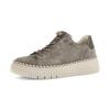 Slip-On Sneaker GABOR, Damen, Gr. 41, grau (taupe), Veloursleder, sportlich, Schuhe, Freizeitschuh, Halbschuh, Slipper mit funkelnden Schmuckelement