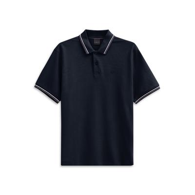 Poloshirt BUGATTI "Modern Fit", Herren, Gr. 3XL, 390, marine, 100% Baumwolle, unifarben, casual, normal, ohne Ausschnitt, Kurzarm Rippbündchen, Shirts, Basic Essential aus Baumwolle Image