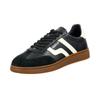 Sneaker GANT "Cuzmo", Herren, Gr. 45, schwarz-weiß (schwarz, weiß), Leder, kontrastfarbene Details, casual, Schuhe, Retro Sneaker, Schnürschuh mit Kontrasteinsätzen