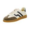 Sneaker GANT "Cuzmo", Herren, Gr. 44, weiß (sanftes weiß), Leder, kontrastfarbene Details, casual, Schuhe, Retro Sneaker, Schnürschuh mit Kontrasteinsätzen