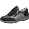 Schnürschuh WALDLÄUFER "M-TONIA", Damen, Gr. 6 (39), schwarz, grau, bronzefarben, Veloursleder, Nappaleder, Nubukleder, metallic, casual, Schuhe, Komfortschuh, Sneaker, Bequemschuh, Reißverschluss, M-Weite