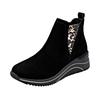 Keilsneaker REMONTE, Damen, Gr. 45, schwarz (schwarz, leo), Veloursleder, Elastischer Einsatz, casual, Schuhe, Boots, Chelseaboots, Stiefelette mit Softfußbett