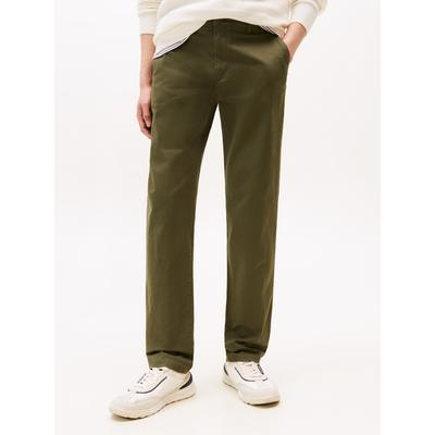 Chinohose TOMMY HILFIGER "CORE DENTON ESSENTIAL TWILL", Herren, Gr. 33, Länge 34, dunkelgrünery, Twill, Obermaterial: 97% Baumwolle, 3% Elasthan, casual, straight fit, Hosen, Gerades Bein, Schlichte Optik Image