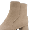 Stiefelette MARCO TOZZI, Damen, Gr. 42, beige, Textil, Veloursleder, klassisch, Schuhe, Blockabsatz, Businessschuh, Ankleboots mit Ziernähen