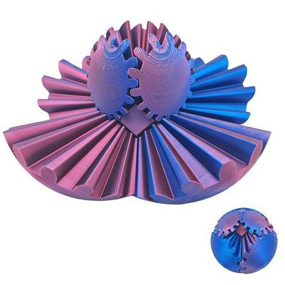 GearSphere Steampunk Whirling Wonder Fidget Gear Ball, 3D Printed Mechanical Stress Relief Gadget for Adults and Teens, ADHD Anxiety Focus Spinner Desk Toy Decor
