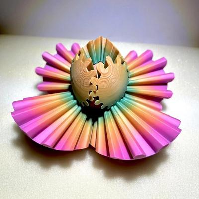 GearSphere Steampunk Whirling Wonder Fidget Gear Ball, 3D Printed Mechanical Stress Relief Gadget for Adults and Teens, ADHD Anxiety Focus Spinner Desk Toy Decor