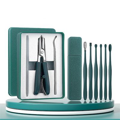 Eagle Beak Beveled Nail Clippers,Long Handle Wide Jaw Opening Anti-Splash Slanted Nail Clipper,Three Sets of Eagle Beak Beveled Nails Clippers,for Thick Nails, SeniorsIngrown Care
