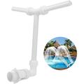 Ymyny - Fontana a doppio getto, fontana con irrigatore regolabile, compatibile con accessori con