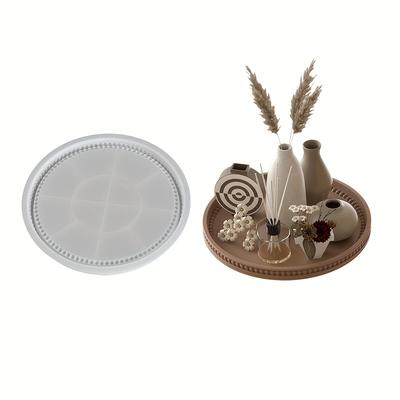 TEMU Round Foam Tray Silicone Mold Storage Tray Concrete Mold Diy Aromatherapy Bead Tray Mold Epoxy Resin Board Home Decoration Mold Image