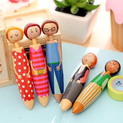 TEMU 5pcs Retractable Ballpoint Pens, Quick-dry Ink, Fine Point, Oval Shape - Supplies Image