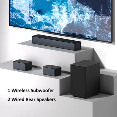 TEMU Ultimea With , 410w Bluetooth Soundbar For Tv With Subwoofer, 3d Surround Sound System, 2 Rear Speakers, Adjustable Bass Soundbar Image