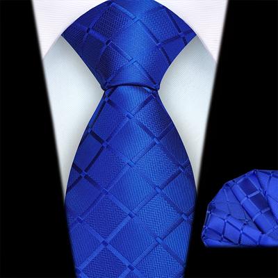 TEMU Ricnais Set Of 's 8cm Tie And Square Scarf Set High Quality Classic Fashion Wedding Party Business Tie Set Men's Wedding Accessories Home Gift Christmas Gift Party Gift Image