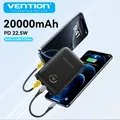 Vention Powerbank 20000mAh 22,5W Batteria ausiliaria a ricarica rapida Power Bank portatile con cavo USB-C per iPhone Samsung Xiaomi