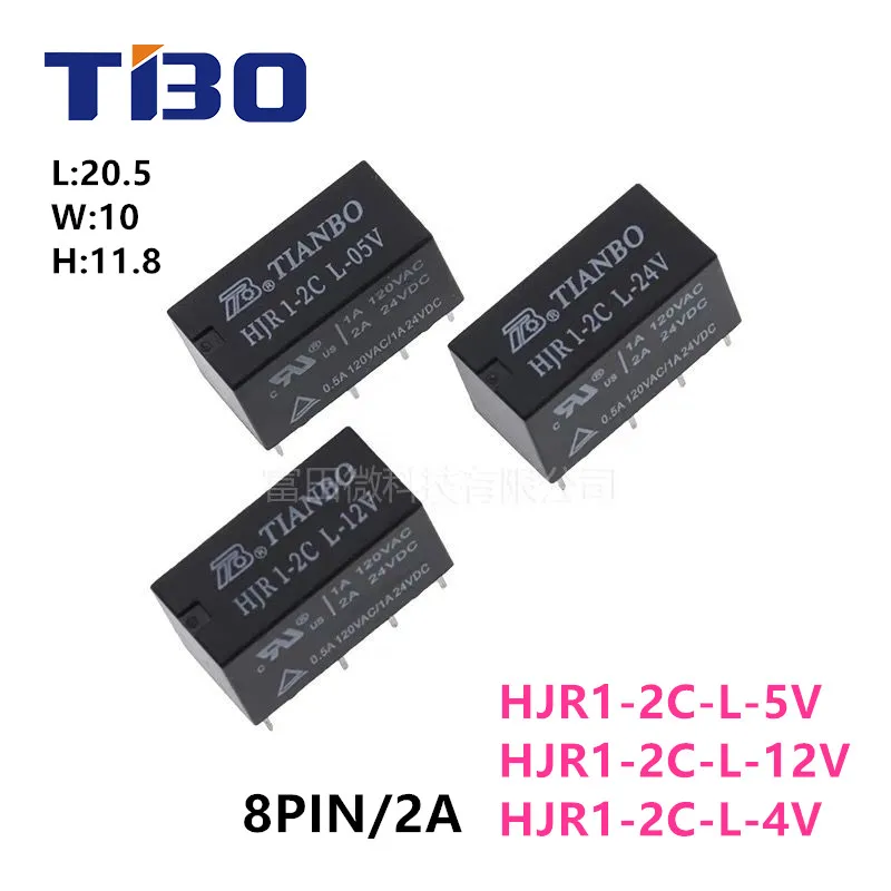 1 Stück TIANBO Relais HJR1-2C-L-05V HJR1-2C-L-12V HJR1-2C-L-24V 8Pin 2A Synchron HK19F HFD27-005 012 024 Signalrelais Image