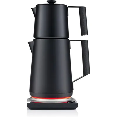 Electric Turkish Tea Maker Pro, 110V Double Pot Electric Tea Kettle, 304 Stainless Steel BPA Free Turkish Tea Set, LED Indicator