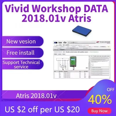 2024 Hot Arrival Vivid Workshop DATA 2018.01v( (Atris-Technik) Europe Automotive repair software Atris parts catalog vivid work