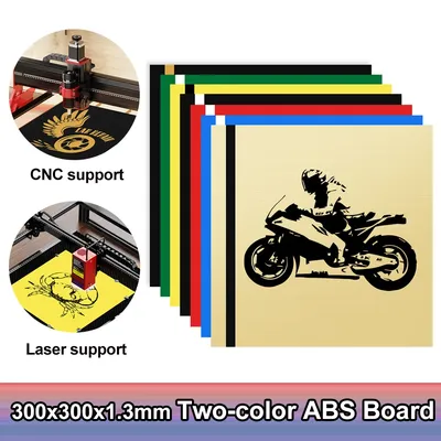 ABS two-color board for billboards 300x300x1.3mm Laser Engraving Two-Tone ABS Sheet CNC Engraving