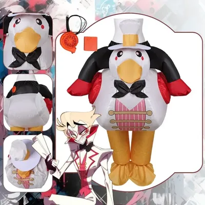 Hazbin Cartoon Hotel Lucifer Aufblasbares Kostüm Cosplay Erwachsene Männer Frauen Kostüm Verkleidung Image
