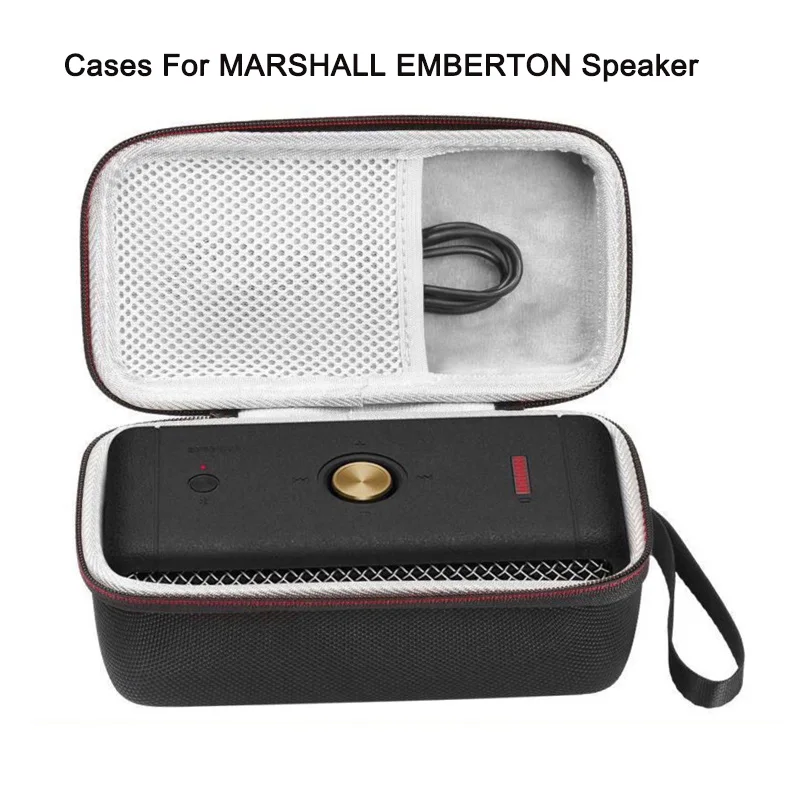Per MARSHALL EMBERTON Custodie per altoparlanti portatili Borsa da viaggio rigida in EVA Custodie per altoparlanti wireless impermeabili e antigraffio