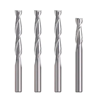 Vsharp 2 Flutes Spiral End Mill CNC Engraving Router Bit Flat Nose Upcut Milling Cutter Tool