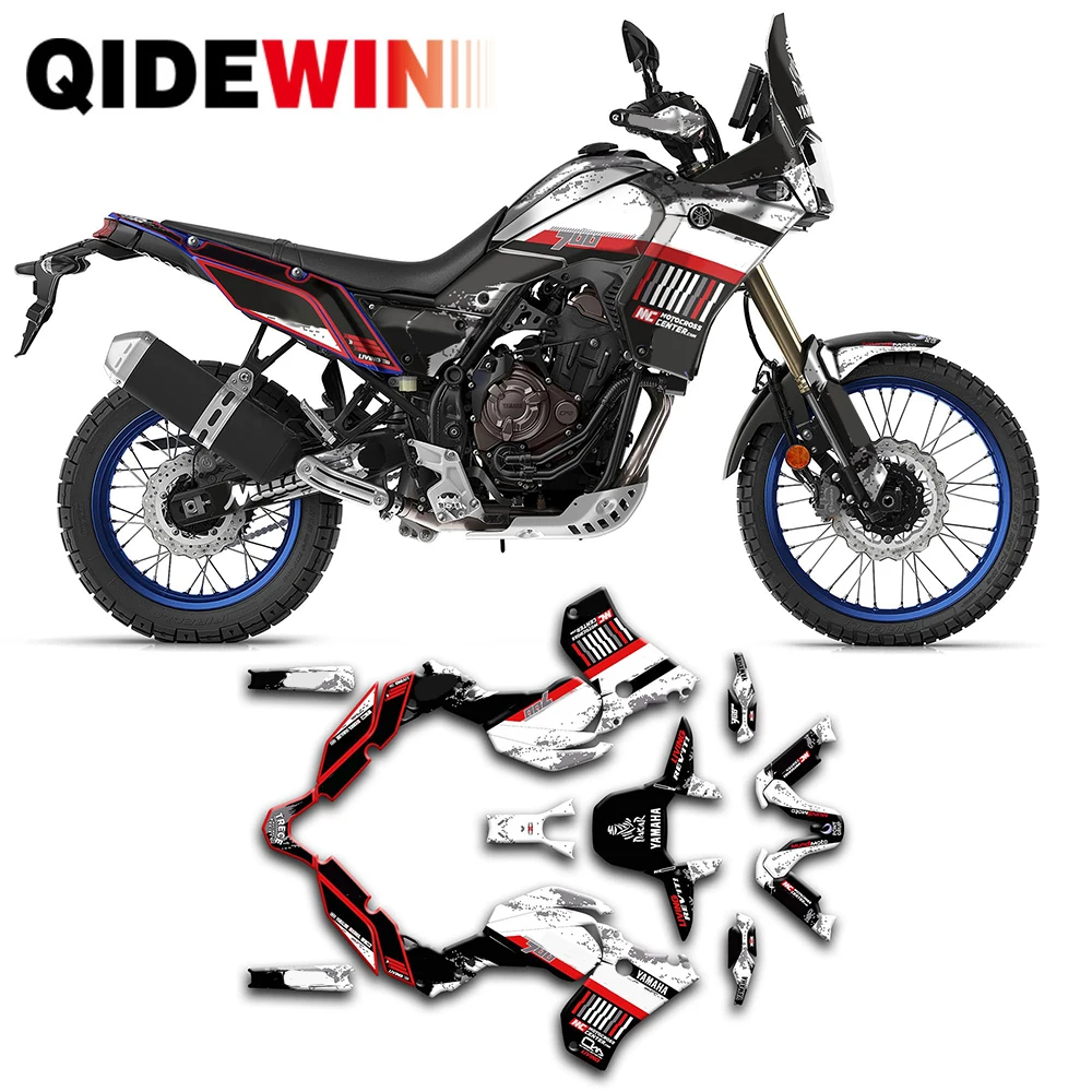 Für Yamaha Tenere 700 Motorrad Karosserie Aufkleber Vinyl Aufkleber Aufkleber Grafiken für Yamaha Tenere 700 T7 T700 2019-2021 2022 2023 Image