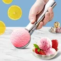 Paletta per gelato multifunzionale Paletta per doppio uso in acciaio inossidabile Cucchiaio per frutta e anguria Paletta per palline Strumenti per gelato per la casa