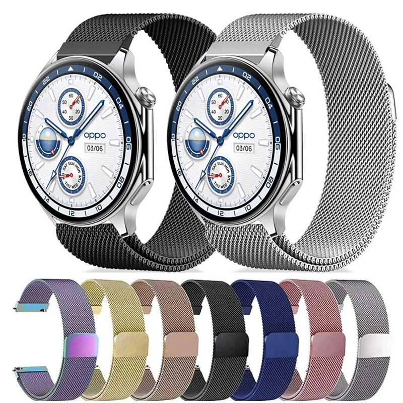 22 mm Milanese-Loop für OnePlus Watch 3 2 2R/OnePlus 46 mm Metallarmband für Oppo Watch 4Pro X X2/Realme Watch S 2 3Pro Armband Image