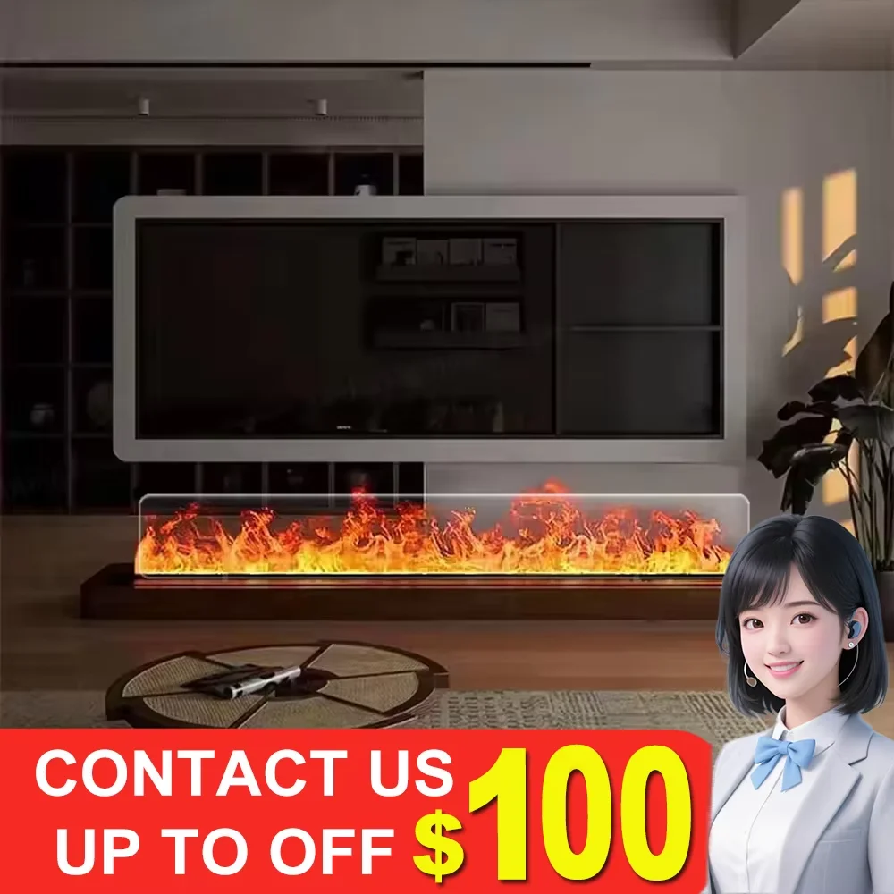 Nebelkamin, elektrischer Wasserdampfkamin, Heizung, realistische Flammen, leise, energieeffizient, geeignet für Heim-/Bürodekoration Image