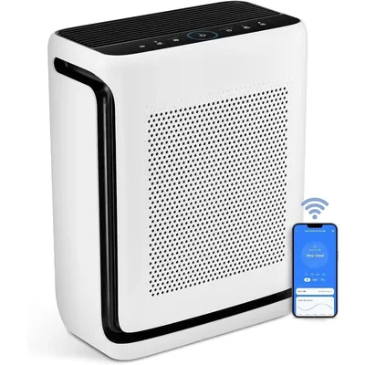 LEVOIT Air Purifiers for Home Large Room Up to 1878 Ft² with Washable Pre-Filter, AHAM VERIFIDE, Air Quality Monitor, HEPA Sleep