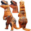Costume gonfiabile per adulti T-Rex mascotte di dinosauro in piedi per Halloween e Natale divertente abbigliamento per giochi di ruolo per feste di animali