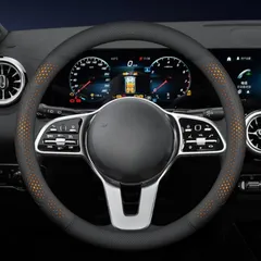 O/D Type Nappa Leather Car Steering Wheel Cover Universal Steering Wheel Cover Steering Wheel Accessories Anti Slip Handle Cover